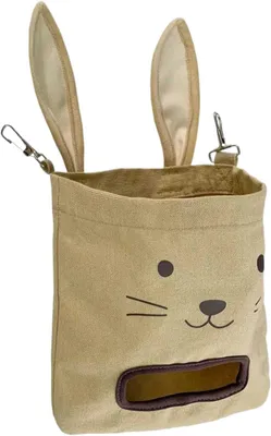 Productafbeelding van Hooi Zak Konijn - Knaagdier Hooiruif - Natuurlijk Eten - Royale Opslag - 30 x 20 x 1 cm - Khaki