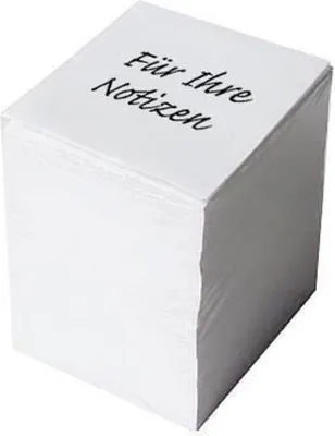 Produktbild von Notizzettel lose weiß 9,4 x 7,9 cm, ca. 1.000 Blatt, 1 Pack
