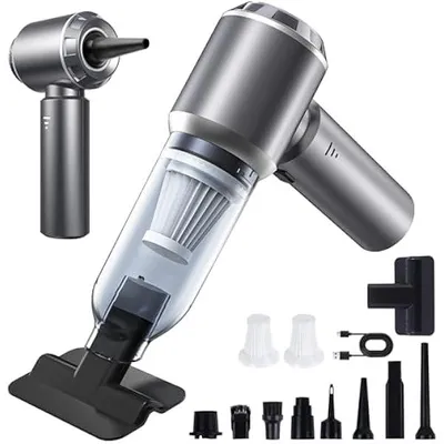 Produktbild von Kabelloser Autostaubsauger, 18000 Pa Handstaubsauger, Mini-Handstaubsauger und leichtes Modell, leistungsstarker Multifunktions-Autostaubsauger für Auto, Büro und Tierhaare