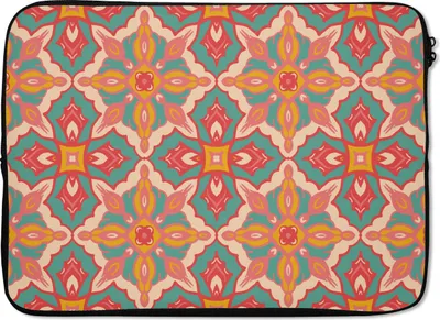 Produktbild von MuchoWow® Laptop Hülle 13 Zoll Muster - Hippie - Orange Laptoptasche - Laptophülle - Sleeve - Rundumschutz