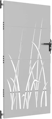 Produktbild von vidaXL Gartentor 85x200 cm Cortenstahl Gras-Design