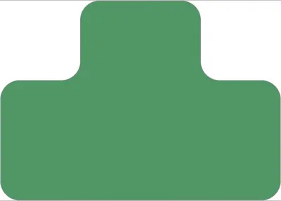 Produktbild von Stellplatzmarker WT-5210, T-Stück, Polyester, Grün, 175x125 mm, 25 Stück/VE