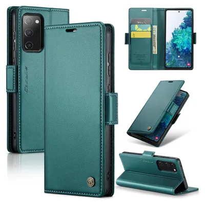 Produktbild von Galaxy S20 FE Hülle, Leder Brieftasche Kartenfach Schutzhülle mit Standfunktion für Samsung Galaxy S20 FE Grün