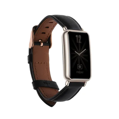 Produktbild von kwmobile Armband kompatibel mit Huawei Watch Fit mini - Echtleder Fitnesstracker Sportarmband Band