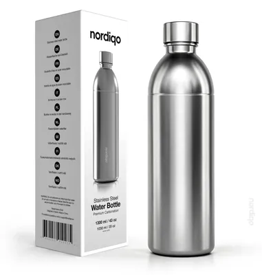 RVS-Flasche 1,3 L – kompatibel mit Aarke Carbonator – spülmaschinenfest