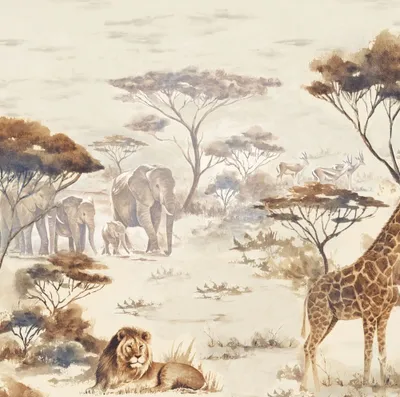 Produktbild von Fototapete 363661 Tapete Afrika 424 x 300 cm Rasch African Queen III Braun Grün