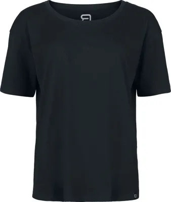 Produktbild von RED by EMP Damen schwarzes Basic T-Shirt im Oversized Look S