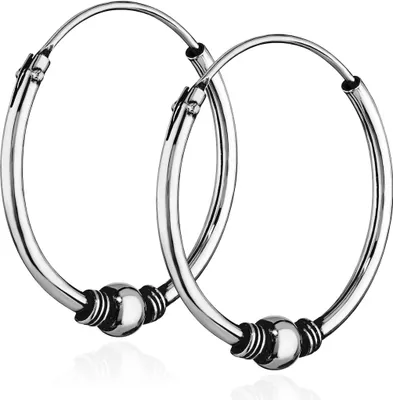 Produktbild von Paar 925 Sterling Silber Keltische Celtic Gothic Creolen 19mm 7257