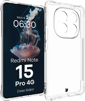 Produktbild von Flexible Handyhülle für Xiaomi Redmi Note 15 Pro 4G, Bizon Case Salpa, Transparent