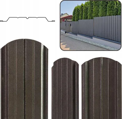 Zdjęcie produktu dla Lira Sztacheta Metalowa Ogrodzeniowa Ocynk Dwustronna Grafit Mat 170 cm