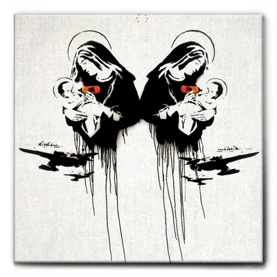 Immagine prodotto di Giallobus - Toxic Mary - Banksy - 50L x 50l cm - Quadro - Tela Canvas Telaio Standard