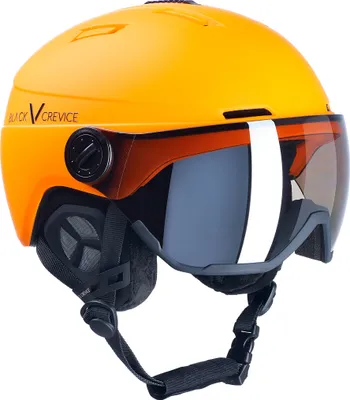 Immagine prodotto di Casco da sci e snowboard BLACK CREVICE - Modello CALGARY | Casco con visiera | Colore: Neon Orange | Taglia: XS/S (51-54 cm)