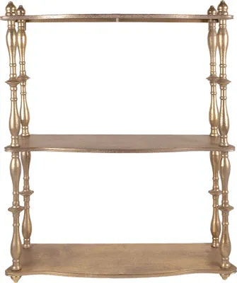 Zdjęcie produktu dla Clayre & Eef Półka ścienna 60x22x76 cm Metal w kolorze złotym