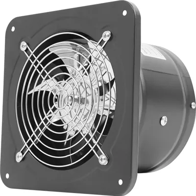 Produktbild von Abluftventilator - Wand/Fenster - 15 cm, 40 W, 110 V 60 Hz, Kupfermotor 2600 U/min, Metall (Eisen), 60–70 dB - Schwarz