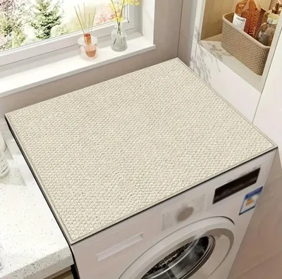 Obrázok produktu pre Ochranná podložka na práčku – 60 x 60 cm – podložka pod sušičku – chráni spotrebiče – vhodná na práčku, sušičku, chladničku, malé nábytkové kusy – béžová