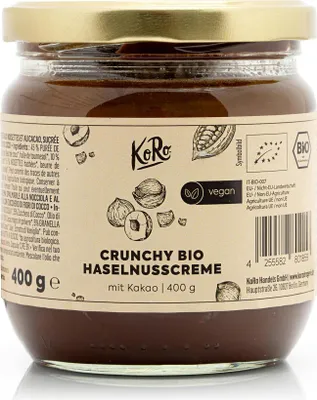 Produktbild von KoRo I Crunchy  Haselnusscreme mit Kakao 400 g