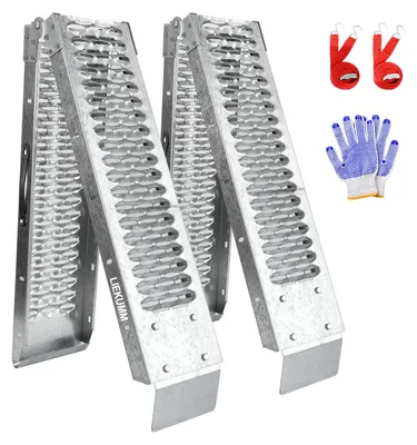 Productafbeelding van Oprijplaat inklapbaar - Motorhelling - Set van 2 - 170 x 22 cm - 454 kg