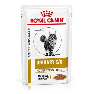 Obrázek produktu pro ROYAL CANIN VHN CAT URINARY S/O MODERATE CALORIE 85g kapsička pro kočky s onemocněním močových cest a tvorbou urátů, 579010235