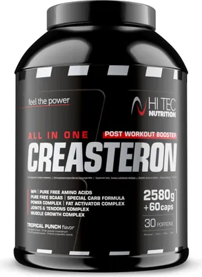 Produktbild von HI TEC Nutrition Creasteron - 2640g+ 60 kaps.  - All In One Tropical Punch
