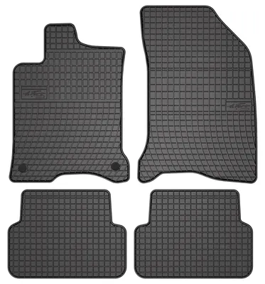 Image de Tapis de sol en caoutchouc pour Renault Laguna II 2001-2007 (break/liftback) – 4 pièces, noirs, sur mesure – Wielganizator SolidPRO