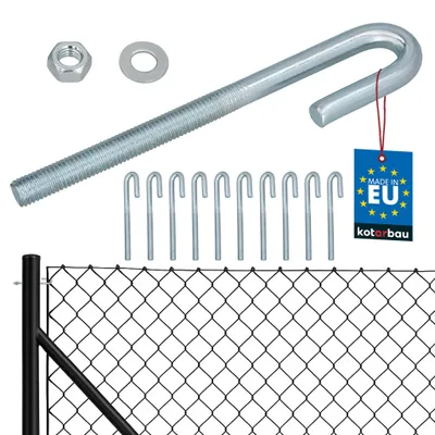 Produktbild von KOTARBAU® 10er Set Gewindespanner für Zäune M10 Spannschloss für Maschendrahtzaun offener Drahtspanner verzinkter Stahl