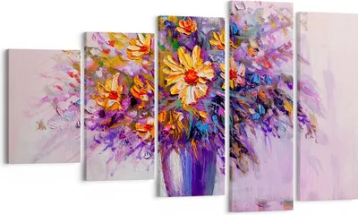 Produktbild von Bild auf Leinwand - Leinwandbild - Blumen Vase - 100x60cm - Wand Bild - Wanddeko - Wandbilder - Leinwanddruck - Bilder - Kunstdruck - Wanddekoration - Leinwand bilder - Wandkunst - EG100x60-4112