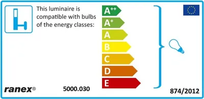 Zdjęcie produktu dla Ranex 5000.030, Oświetlenie zewnętrzne ścienne, Czarny, Aluminium, Szkło, IP44, Ogród, Przezroczysty