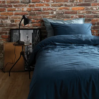 Produktbild von Damai Groove - Bettbezug mit Reißverschluss - Flanell - 135x200 cm - Indigo