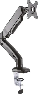 Imagen del producto de Soporte para monitor LCD, montaje en escritorio, con resorte a gas, 5 articulaciones, para pantallas de 13 a 27 pulgadas, con capacidad de hasta 6,5 kg, color negro