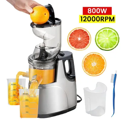 Produktbild von Slowjuicer – Saftzentrifuge – Kaltpressenjuicer – 800W – 12000 U/min – Große Einfüllöffnung – 50 dB