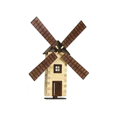 Produktbild von Walachia W15B Wandhäuschen "Windmühle" Modellbaukasten 1:32 Holz