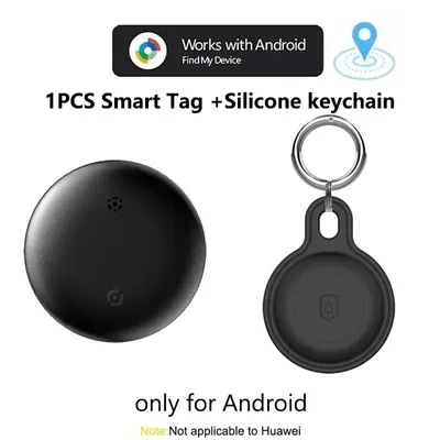 Produktbild von Bluetooth Tracker für Android, Google Find My, Schlüsselfinder, Ortung – Schwarz mit Schlüsselanhänger B