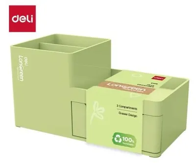 Zdjęcie produktu dla Deli EZ419, Tworzywo sztuczne pochodzące z recyklingu, Zielony, 1 szuf., 172 x 88 x 90 mm, Globalny Standard Recyklingu (GRS), Forest Stewardship Council (FSC)