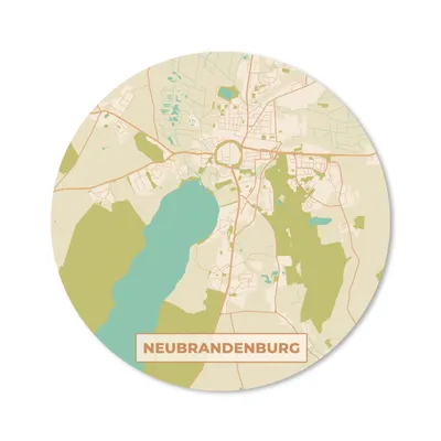Produktbild von MuchoWow® Mauspad Mousepad Neubrandenburg - Karte - Vintage - Stadtplan 40x40 cm - Mousepads - Maus Mat - Pad - Mausunterlage - Schreibtisch Accessoires