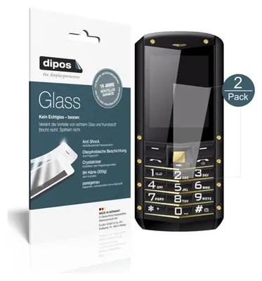 Produktbild von 2x Schutzfolie für AGM M2 - Anti-Shock 9H Folie dipos Glass Displayfolie