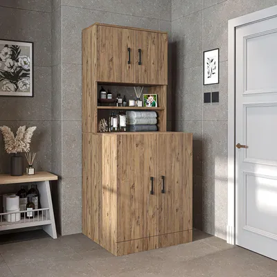 Obrázok produktu pre Skye Decor, kvalitná skrinka na práčku, 70 cm, borovica Atlantik, 100% melamín