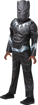 Produktbild von Black Panther - "Deluxe" Kostüm - Jungen BN5174 (S) (Schwarz/Silber)