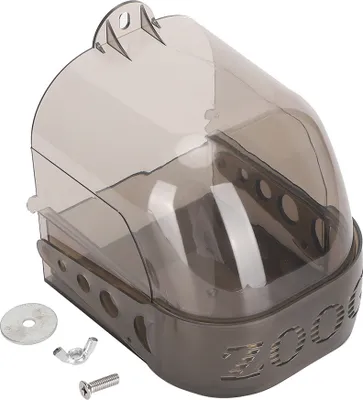 Immagine prodotto di Bagnetto per uccelli, in plastica, grigio-nero, rinforzato, multifunzionale, per gabbia, alimentazione, sonno