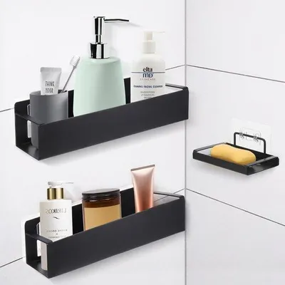 Immagine prodotto di Azomor Organizer triplo da appendere per doccia, senza forature, per bagno e cucina