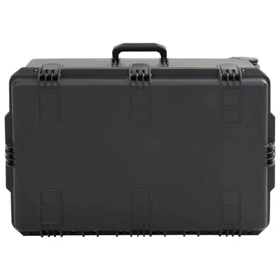 Image de vidaXL Valise pour voyage en avion Portable Noir 79,5x52x39 cm PP