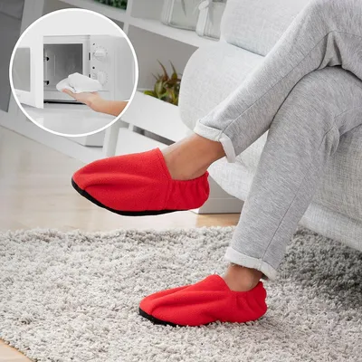 Immagine prodotto di Pantofole Riscaldabili in Microonde InnovaGoods Rosso