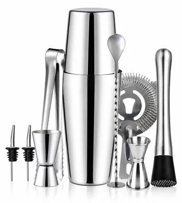 Immagine prodotto di INF Set cocktail Shaker doppio Acciaio inossidabile 10 parti