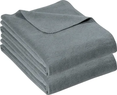 Produktbild von Erwin Müller Wohndecke Brescia" 2er-Pack grau 150x220 cm"