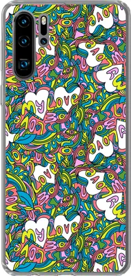 Produktbild von MuchoWow® Handyhülle Schutzhülle Hülle für Telefoonhoesje Huawei P30 Pro Mädchen - Liebe - Muster - Liebe - Kinder - Kinder Silikon Softcase Handy Hülle - Schutzdeckel