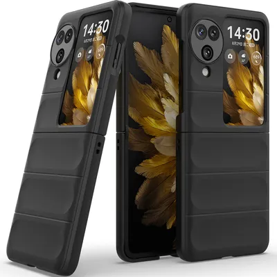 Produktbild von Handyhülle für Oppo Find N3 Flip Hartes PC Matt Stossfest Anti-rutsch Hülle Schwarz