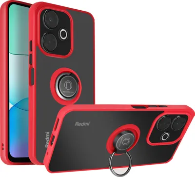 Obrázok produktu pre Avizar, puzdro na mobilný telefón s držiakom na krúžok Xiaomi Redmi 13, červené