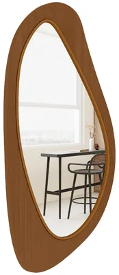 Image de Miroir mural décoratif, miroir décoratif en bois naturel