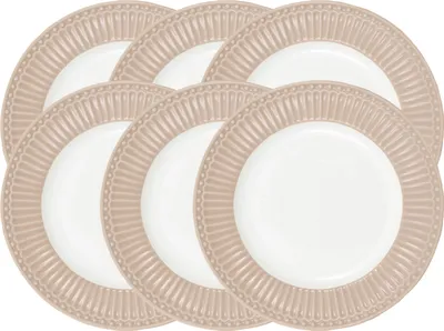 Produktbild von Greengate Alice Frühstücksteller klein creamy fudge 17,5cm Set6