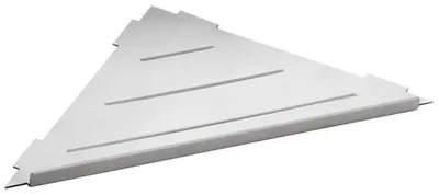 Produktbild von SMART Eckregal für Fliesenmontage, 210x15x210mm, polierter Edelstahl