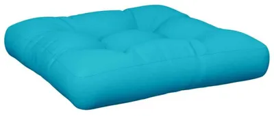 Produktbild von Palettenkissen Sitzkissen für Palettensofa und Loungemöbel mit wasserabweisendem atmungsaktivem Bezug UV-beständig waschbar Höhe 12 cm Türkis 80 x 80 x 12 cm